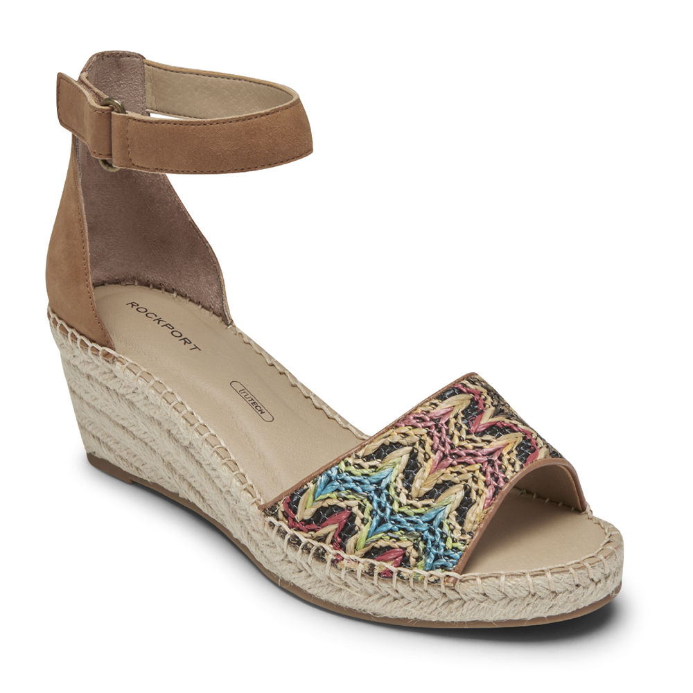 Sandalias Rockport Mujer Mexico - Marah Woven Ankle Strap Multicolor - MXLFD0498